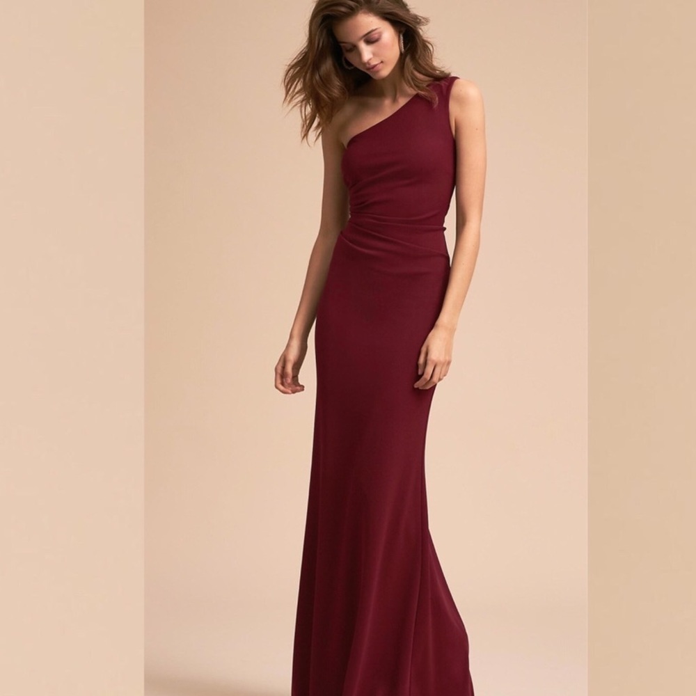 Katie May Gwyneth Bordeaux Off-Shoulder  Gown Sz. 4